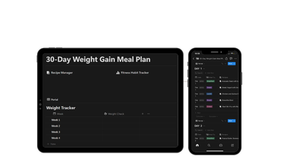 FREE 30-Day Weight Gain Meal Plan